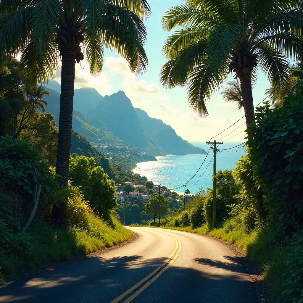 Path to a Mountain Ocean Vista