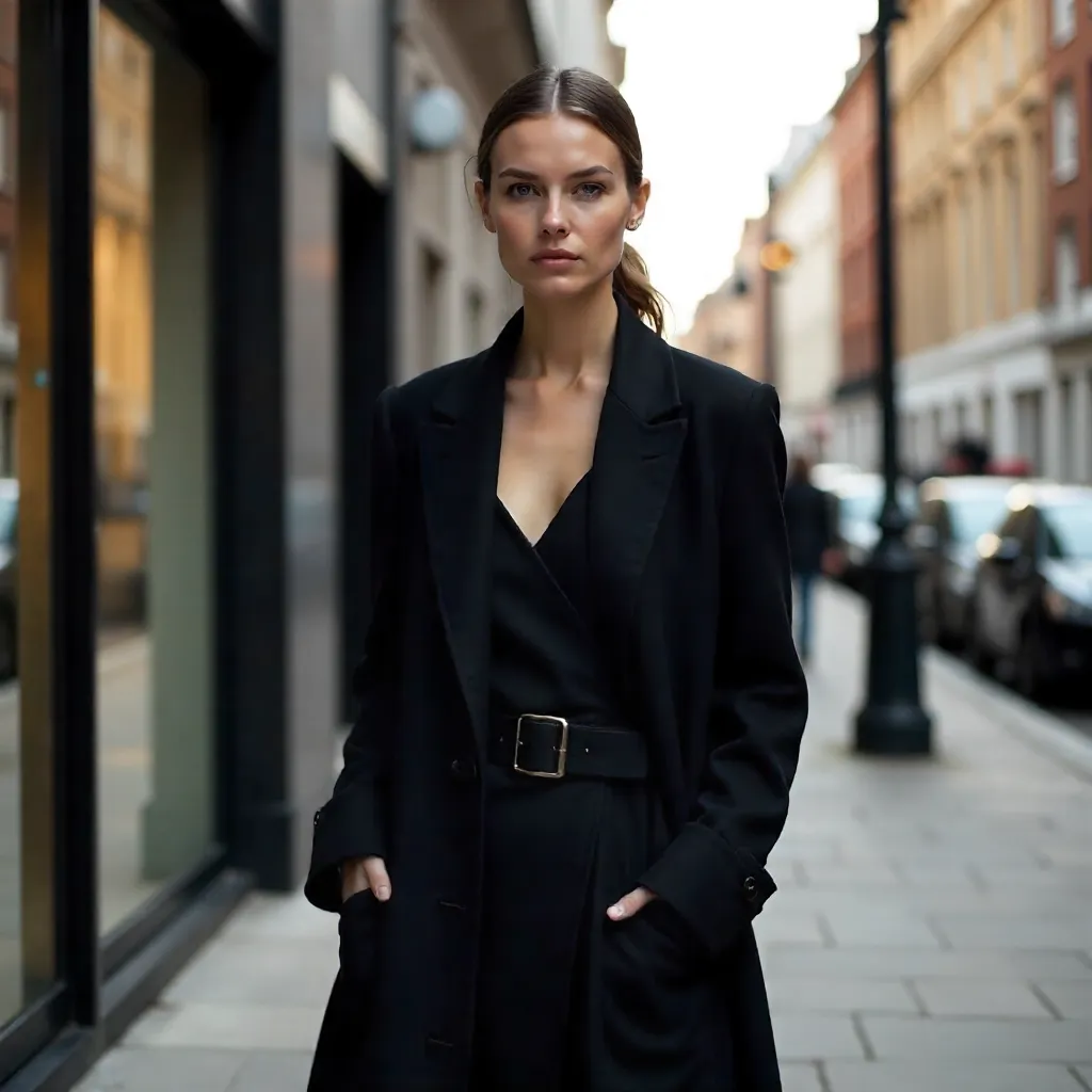 Elegant Minimalist London Fashion Portrait