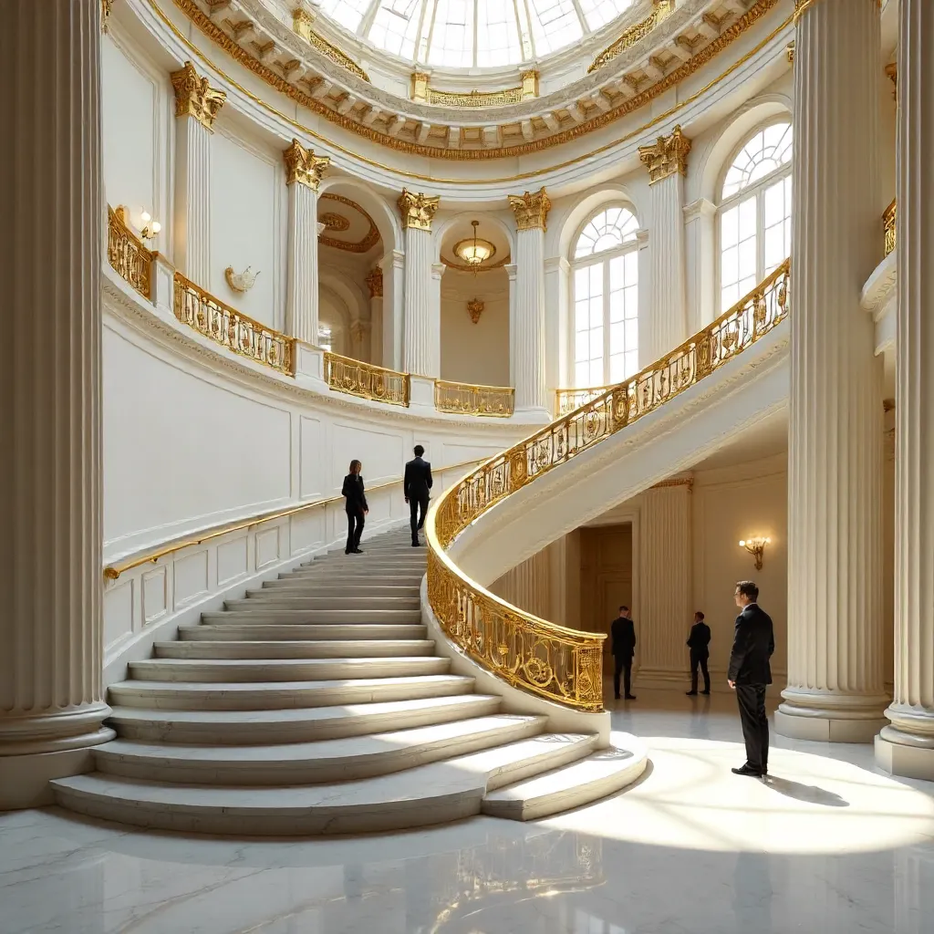 Curved Staircase in a New York Museum