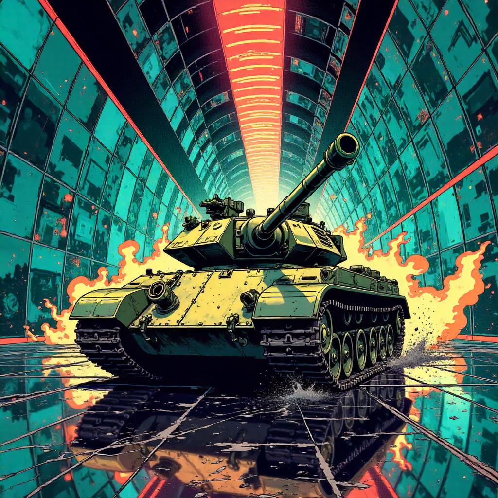 Tank in a Dazzling Mirror Maze - Comic Showdown
