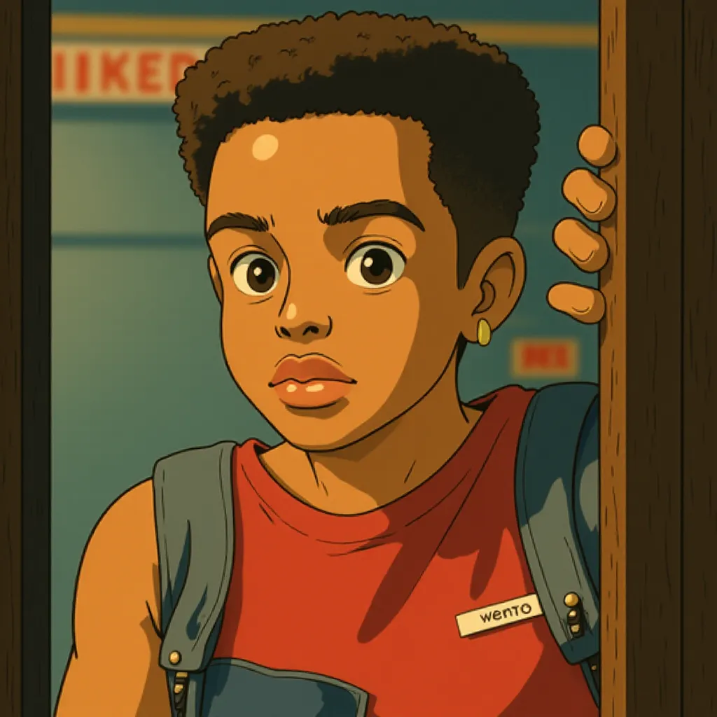 Lupita Nyong'o in Non-Stop (2014) - Anime style