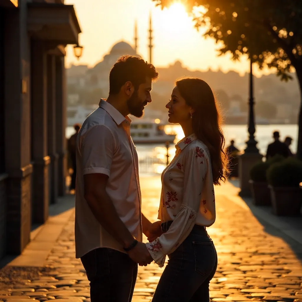 Love in Istanbul: Hands Entwined by the Bosphorus