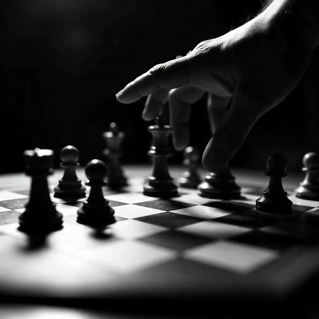 Chiaroscuro Chess Duel: In-Progress Intensity