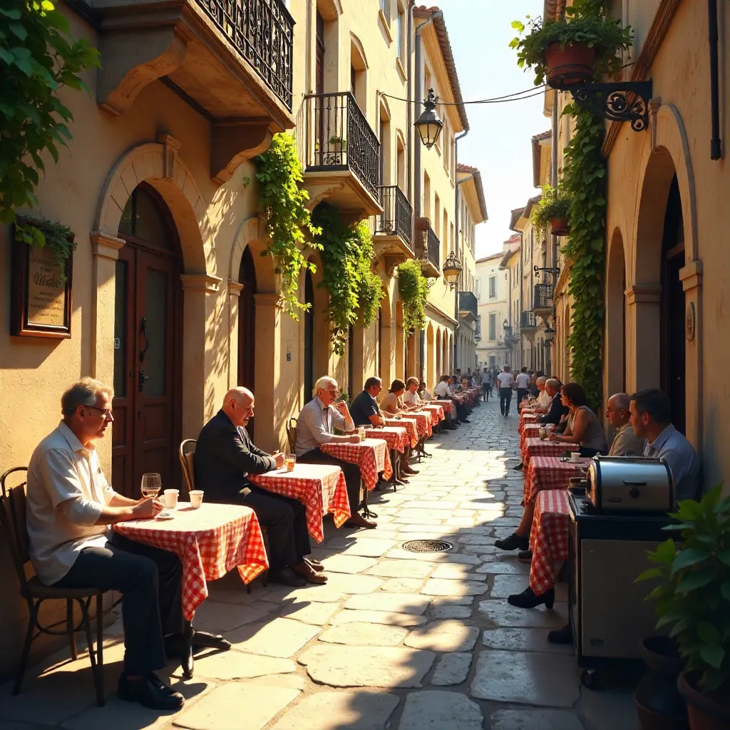 Charming Outdoor Café in a Historic Alley