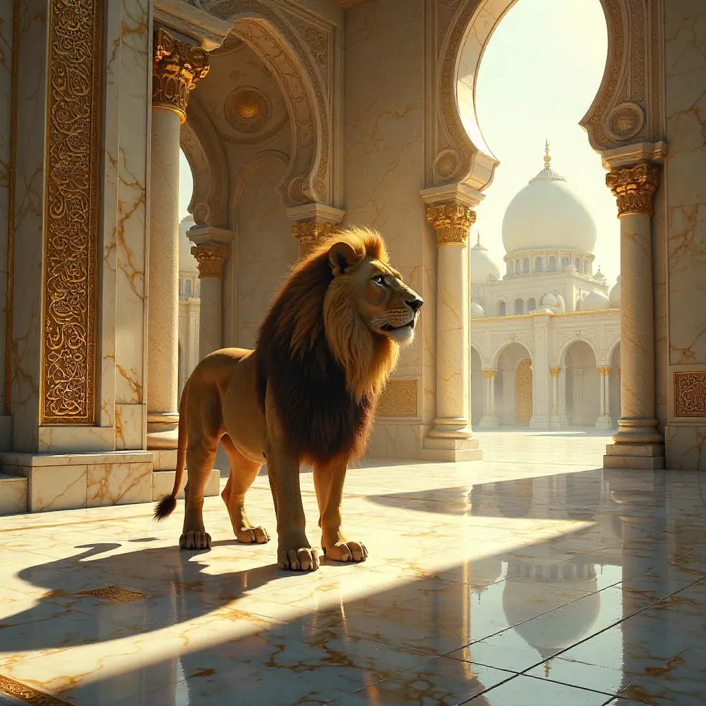 Lion in a Sacred Mosque: Concept Art