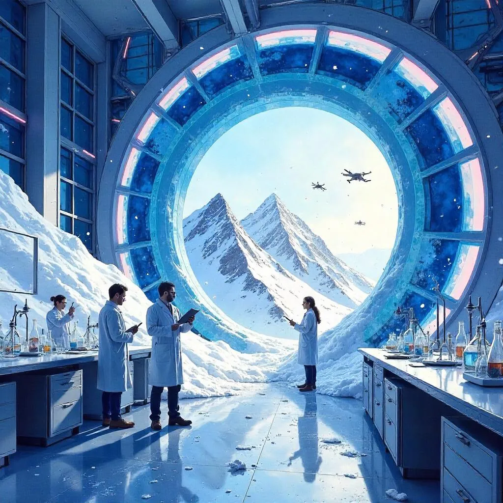 Avalanche in a Watercolor Portal Lab