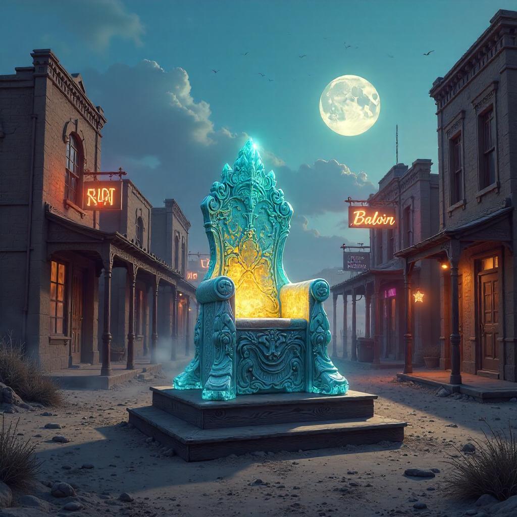Crystal Throne in a Ghost Town