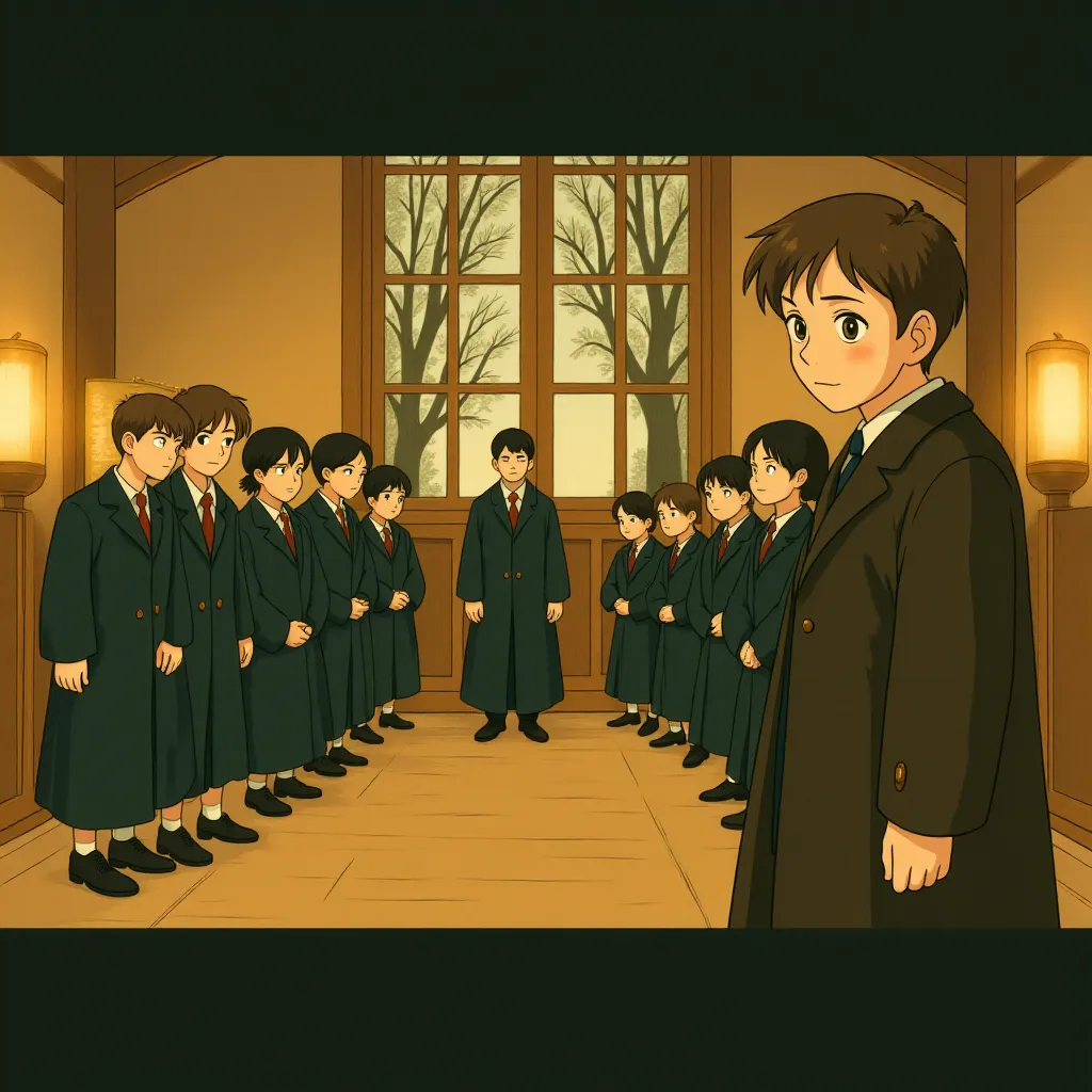 Alan Rickman and Daniel Radcliffe in Harry Potter and the Deathly Hallows: Part 2 (2011) - Anime style