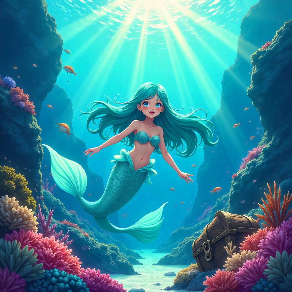Underwater Anime Ocean: Coral Reef Dream