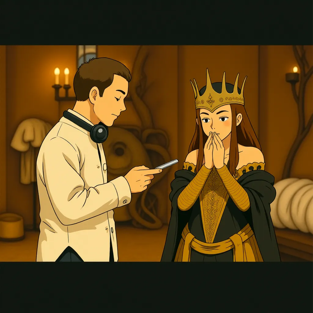 Charlize Theron and Rupert Sanders in Snow White and the Huntsman (2012) - Anime style