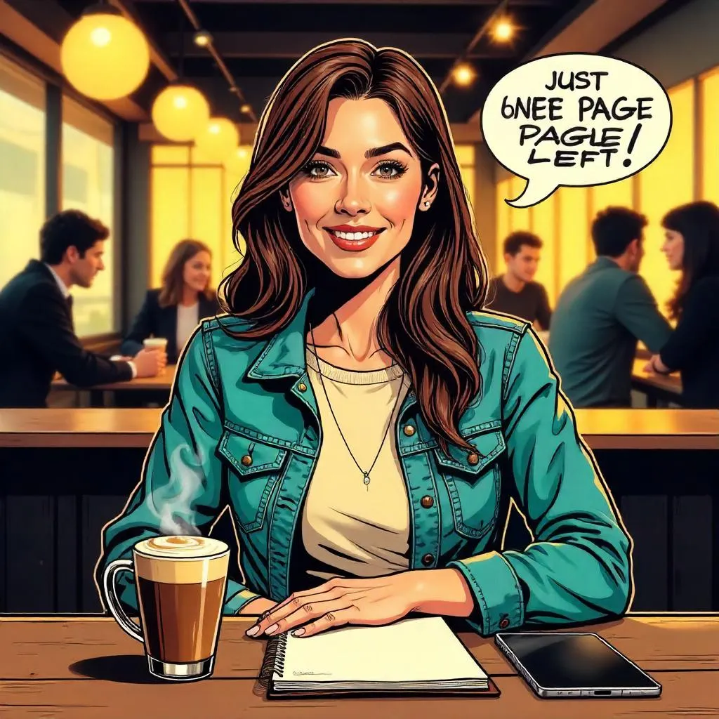 Panel Café: An Adult White Woman in a Comic Coffee Shop