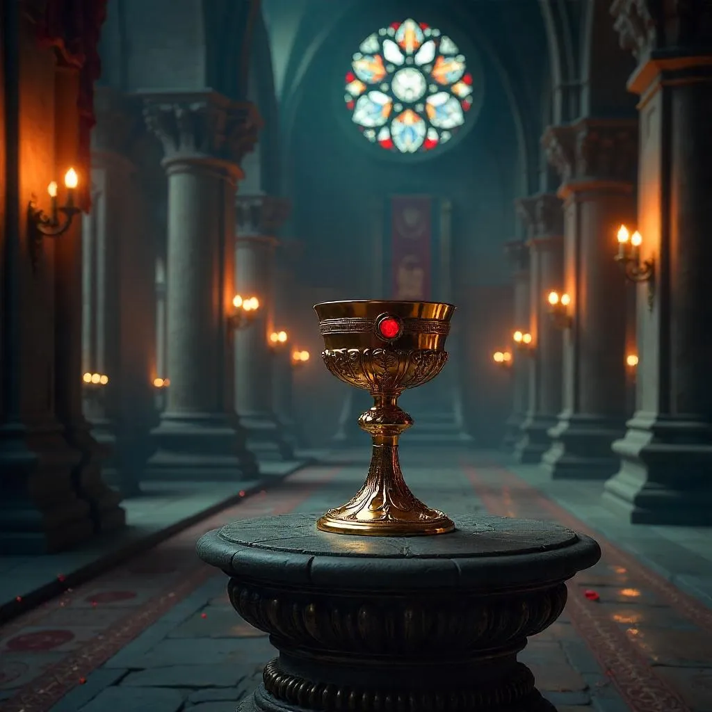 Golden Chalice in a Vampire Castle