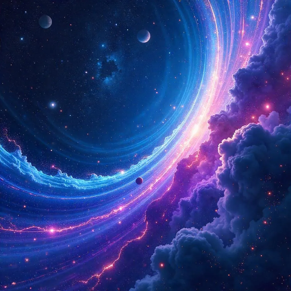 Wind Among the Stars: Neon Digital Breeze