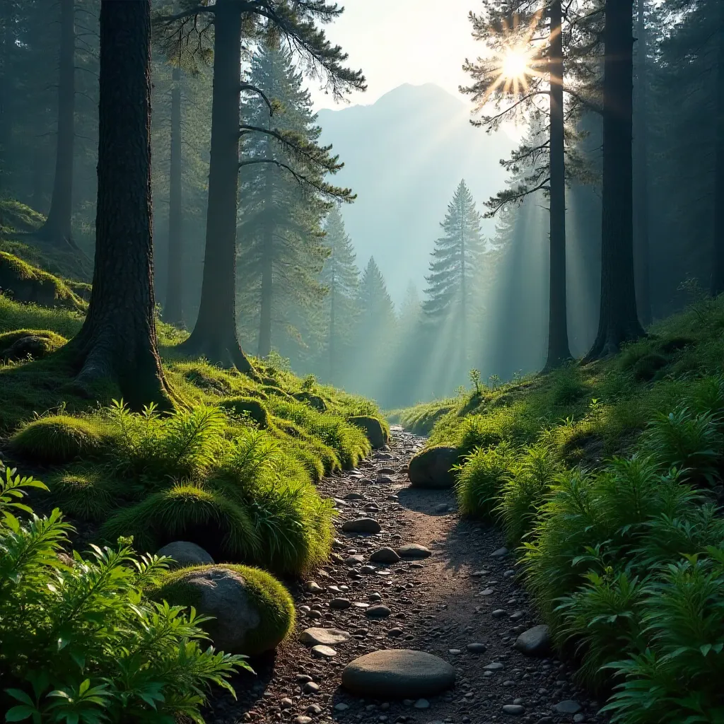 Misty Forest Path in Artvin, Türkiye