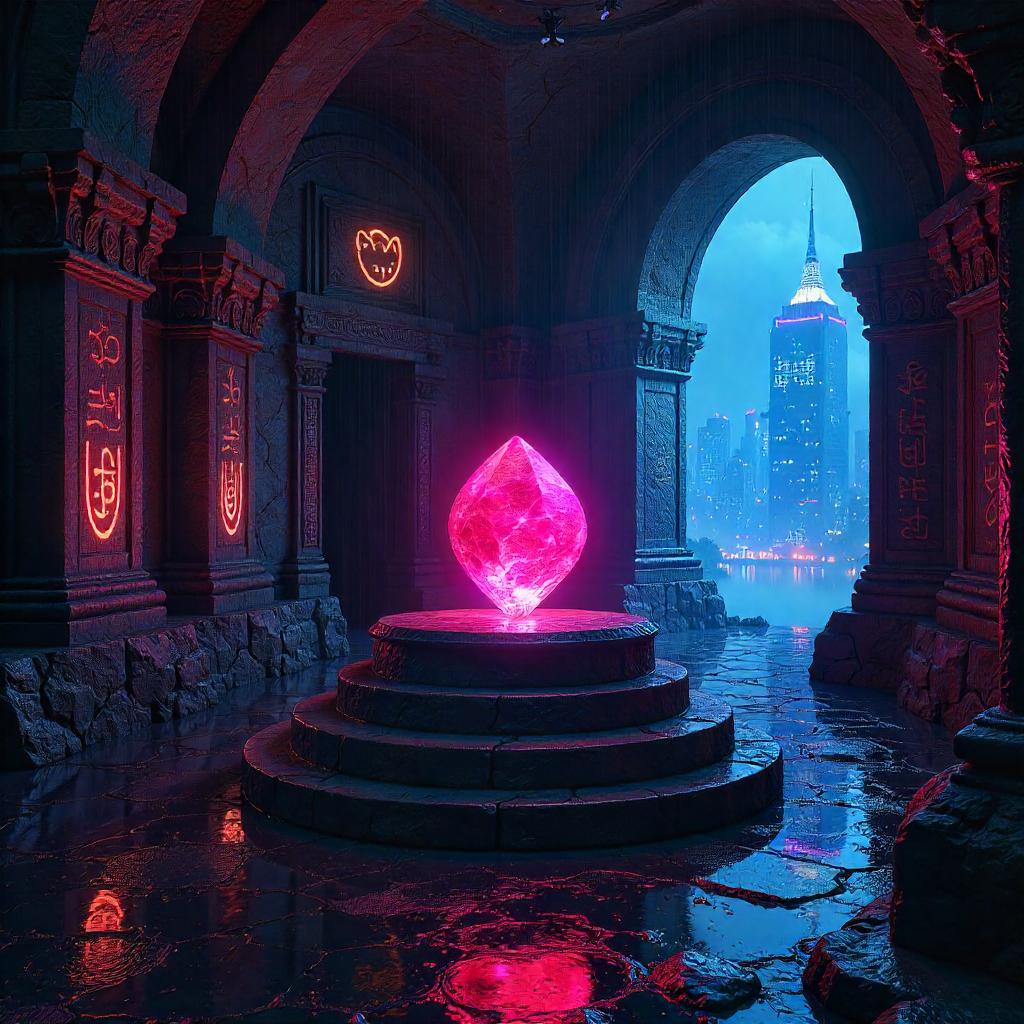 Neon Crypt with the Infinity Stone