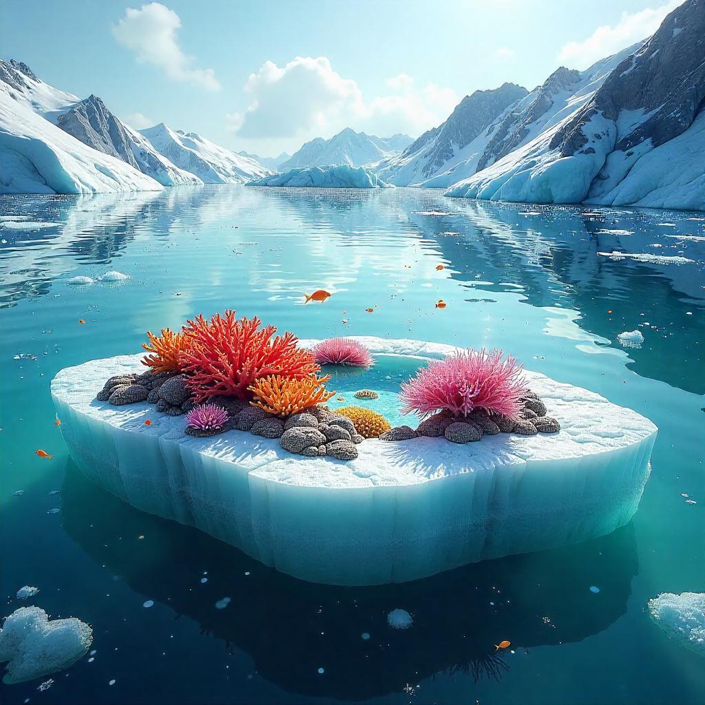 Photoreal Coral Reef on a Glacier