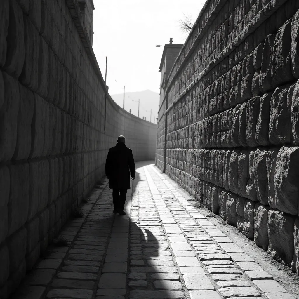 Shadows Cast Upon Bursa's Old City Walls