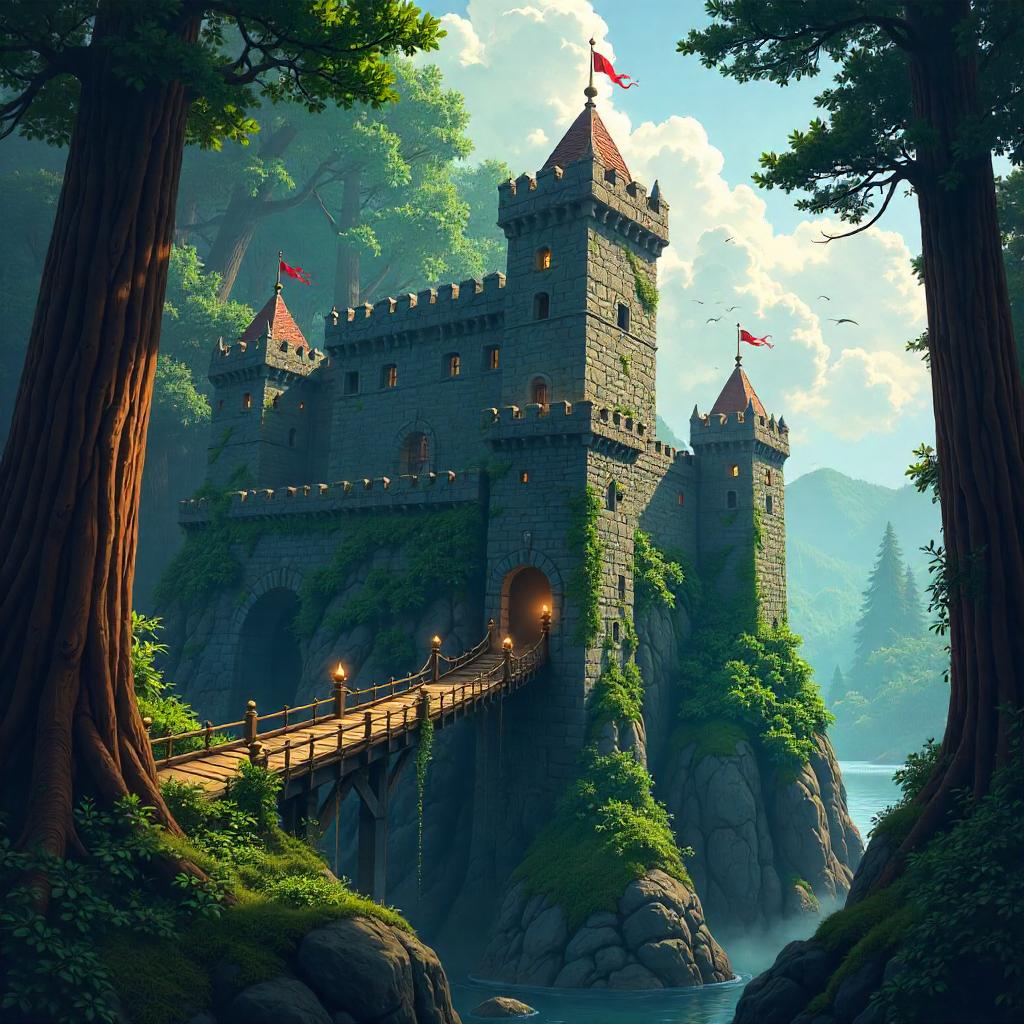Crimson Fortress in the Redwood Forest