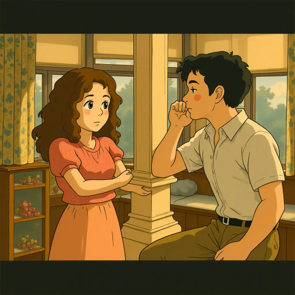 Juno Temple and Benedict Cumberbatch in Atonement (2007) - Anime style