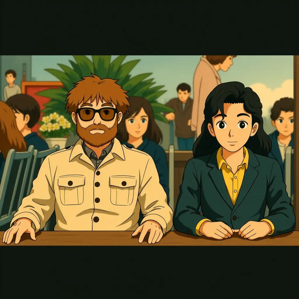 Zach Galifianakis and Mason Lee in The Hangover Part II (2011) - Anime style