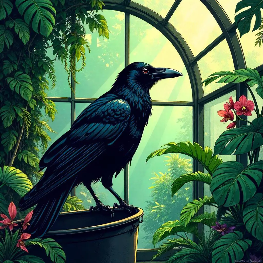 Raven in a Greenhouse: Comic Book Panel