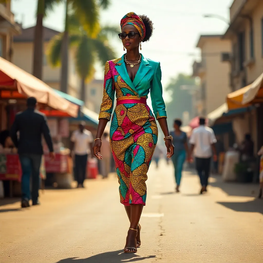 Sunlit Nigerian Street Style: Confident Fashionista