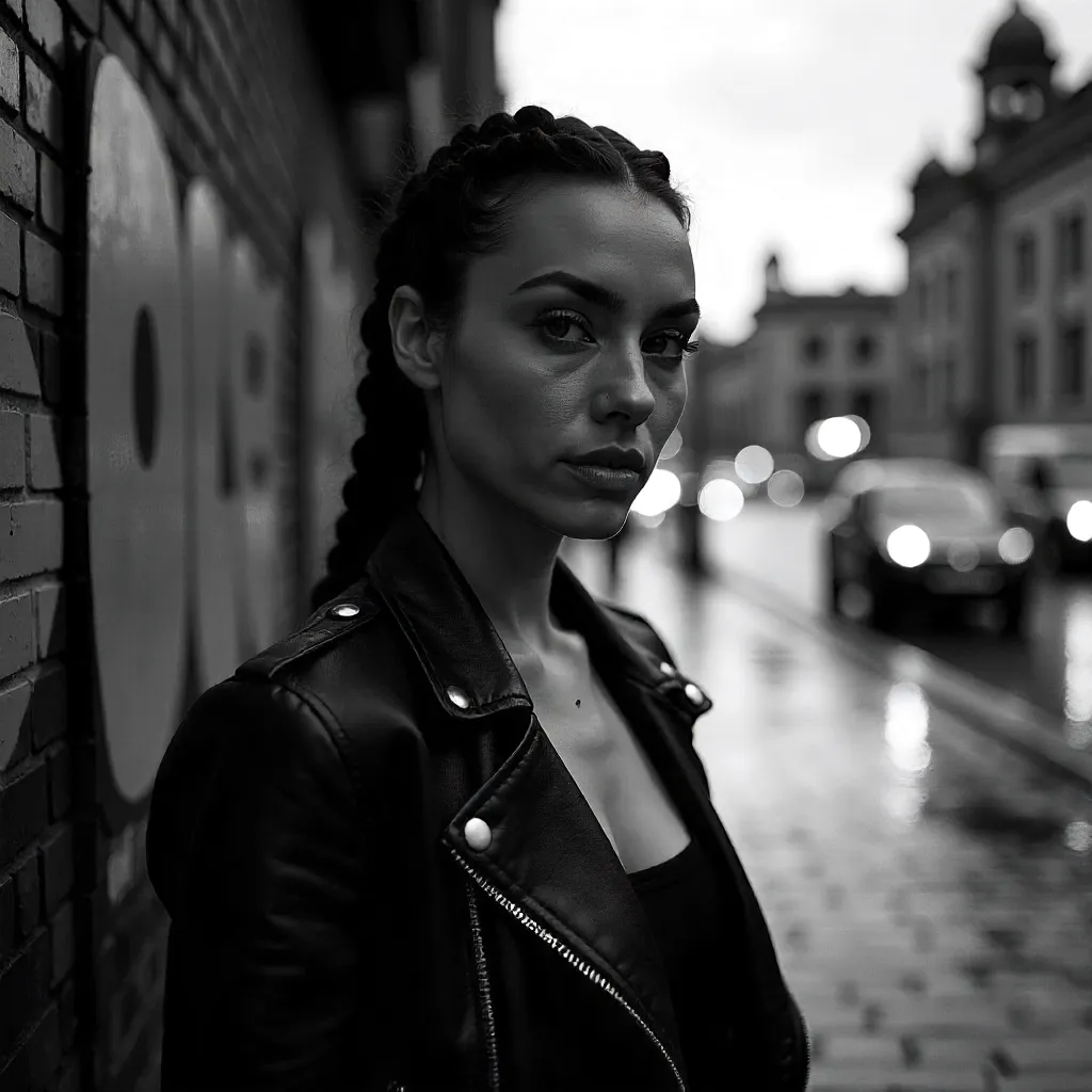 Berlin Noir: Braided Portrait in Black and White