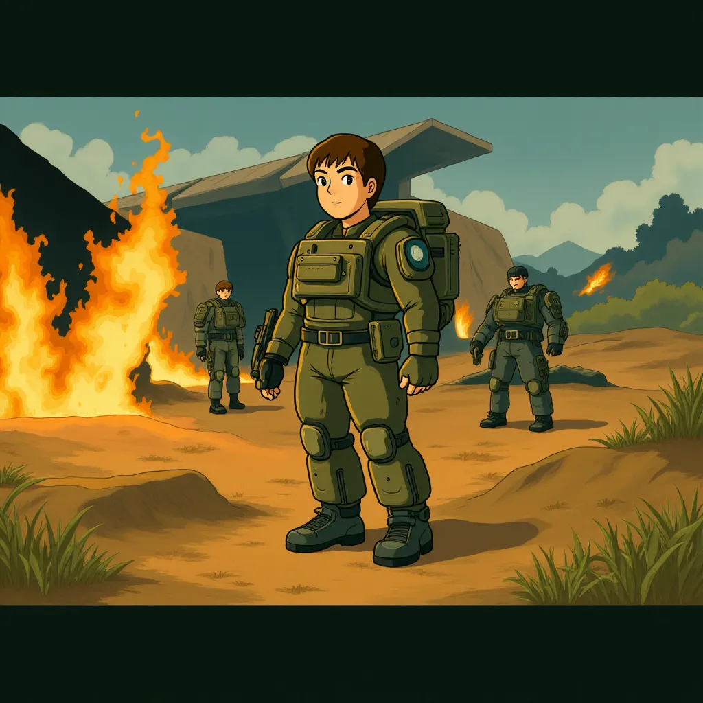 Tom Cruise in Edge of Tomorrow (2014) - Anime style