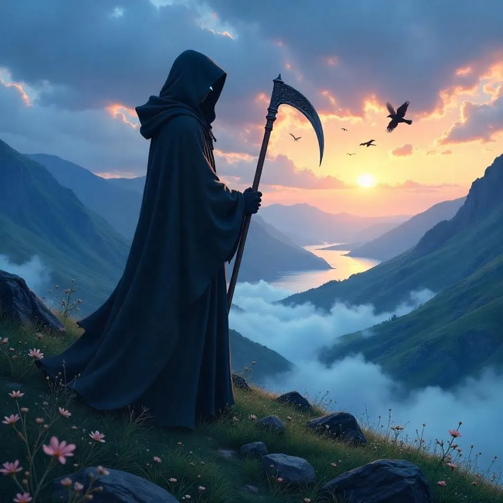 Anime Reaper in the Highland Mist