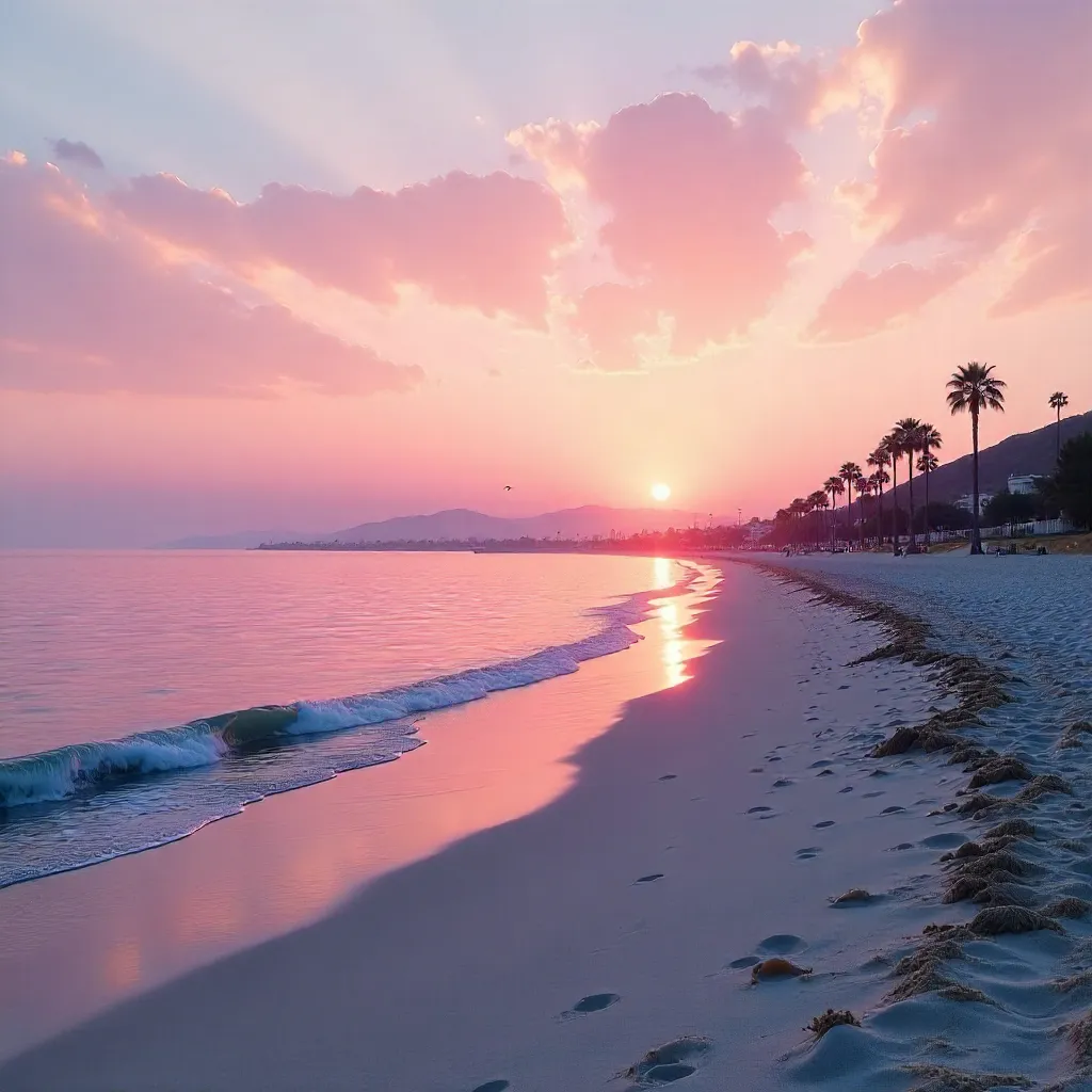 Pink Sunrise Over İzmir's Serene Coast
