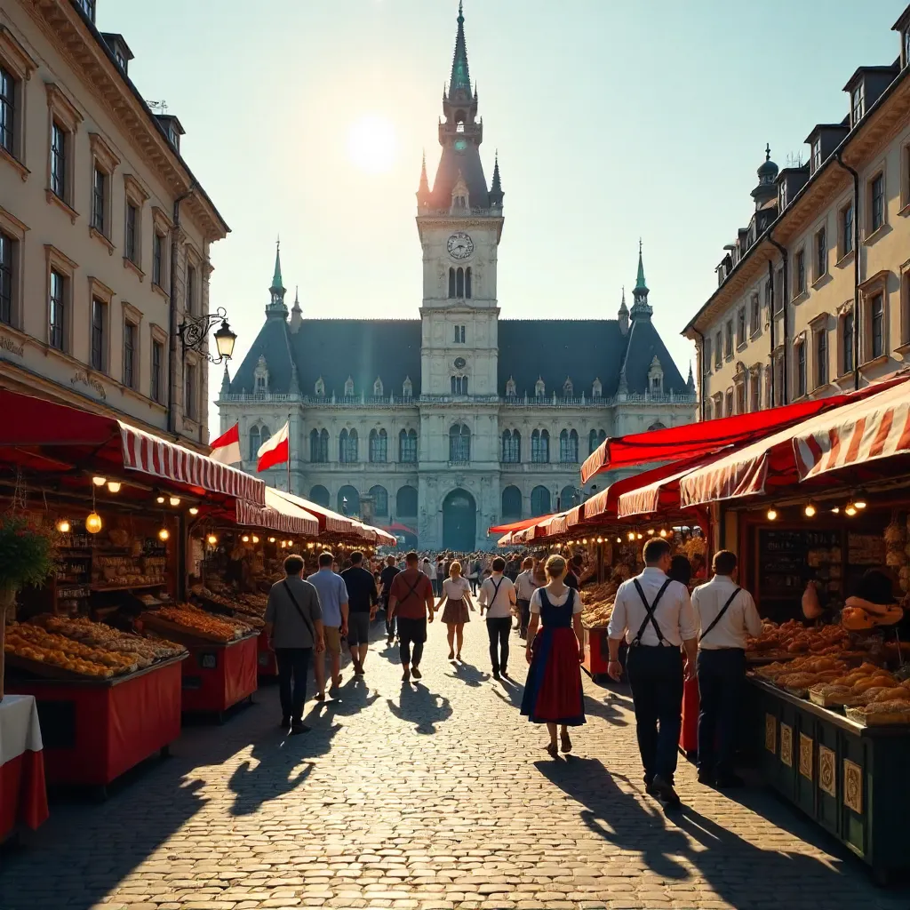 Vienna Rathaus Outdoor Market: Culture and Gothic Architecture