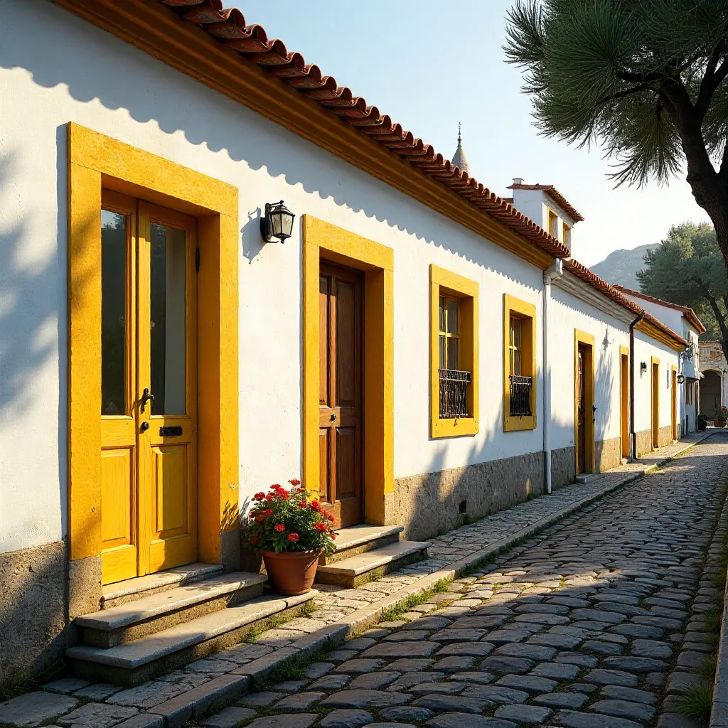 Golden Accents: Rustic House in Alter do Chão