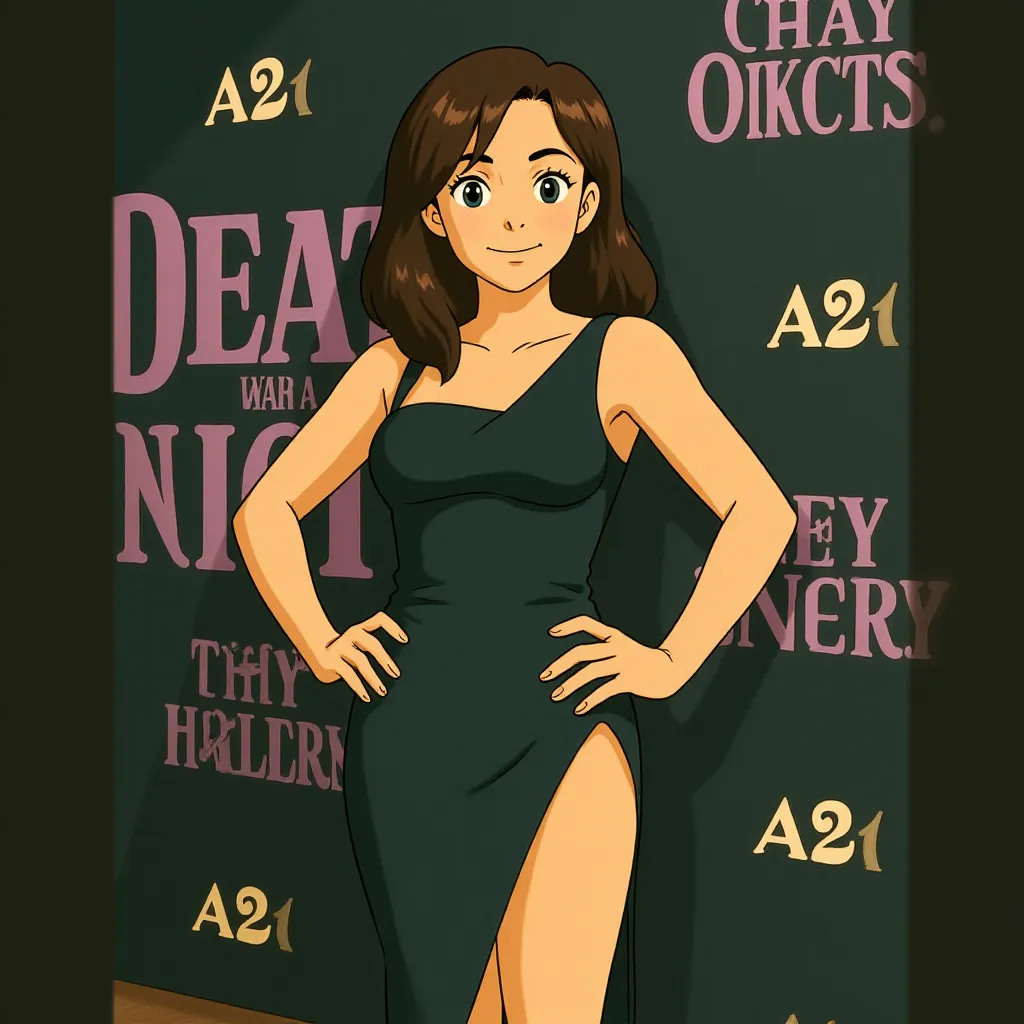 Jenna Ortega at an event for Death of a Unicorn (2025) - Ghibli style