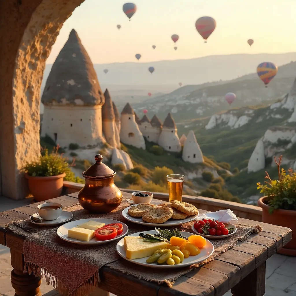 Cappadocian Morning Turkish Breakfast Scene