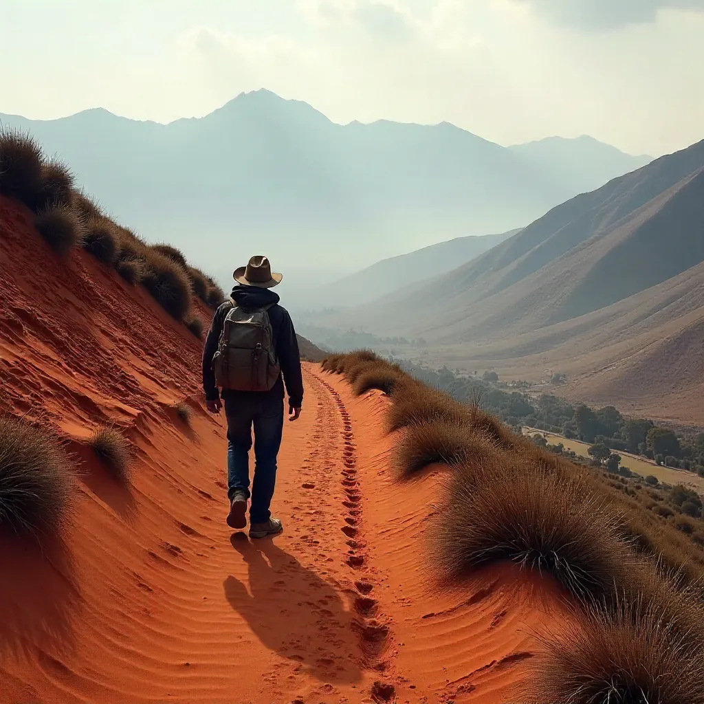Mist over Peru's Red Sand Trail