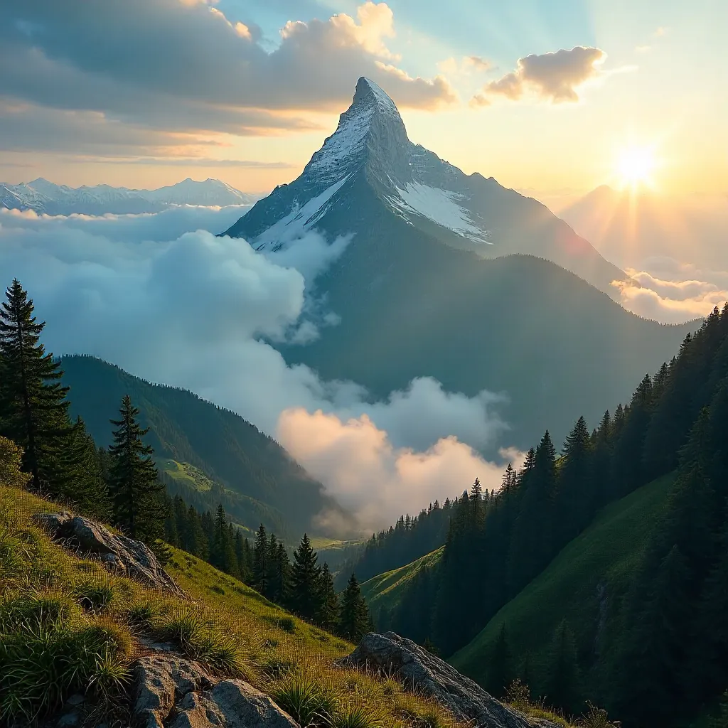 Misty Kaçkar Summit Rising Through Clouds, Rize