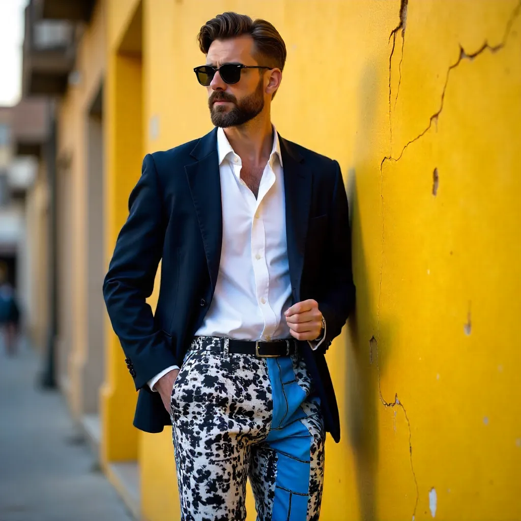 Patterned Pants Portrait by Yellow Wall