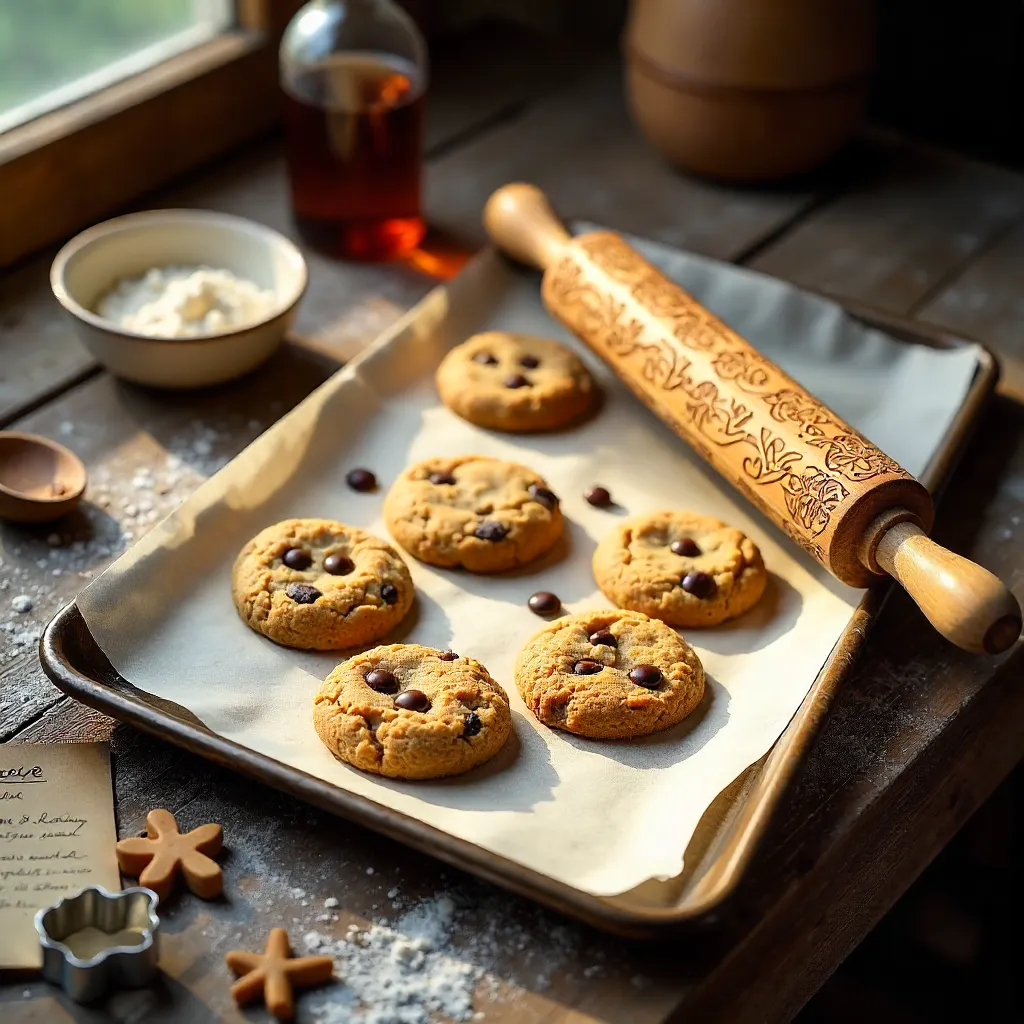 Rustic Cookies with an Engraved Rolling Pin