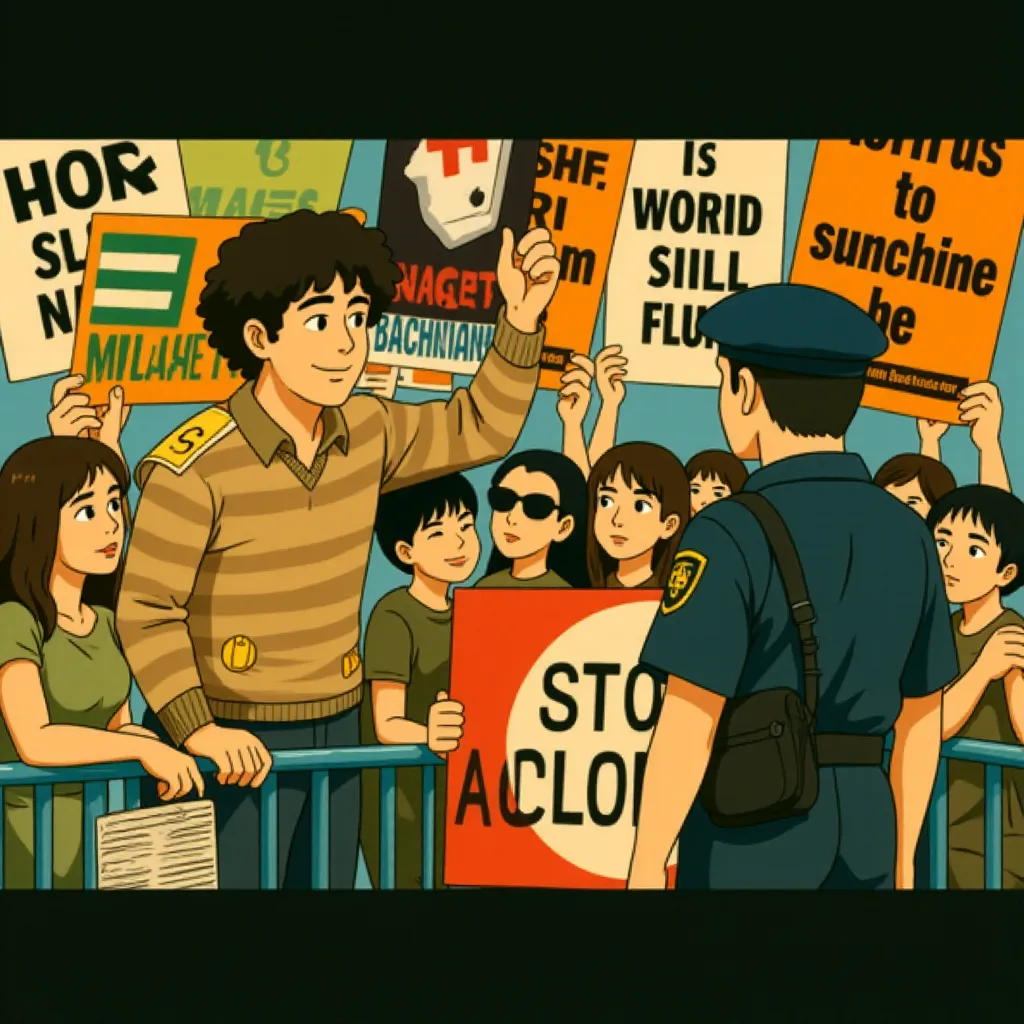 Sacha Baron Cohen and Anna Faris in The Dictator (2012) - Anime style