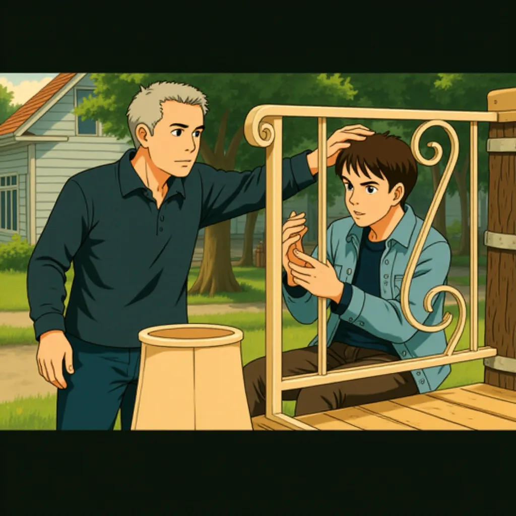 Robert De Niro and Bradley Cooper in Silver Linings Playbook (2012) - Anime style
