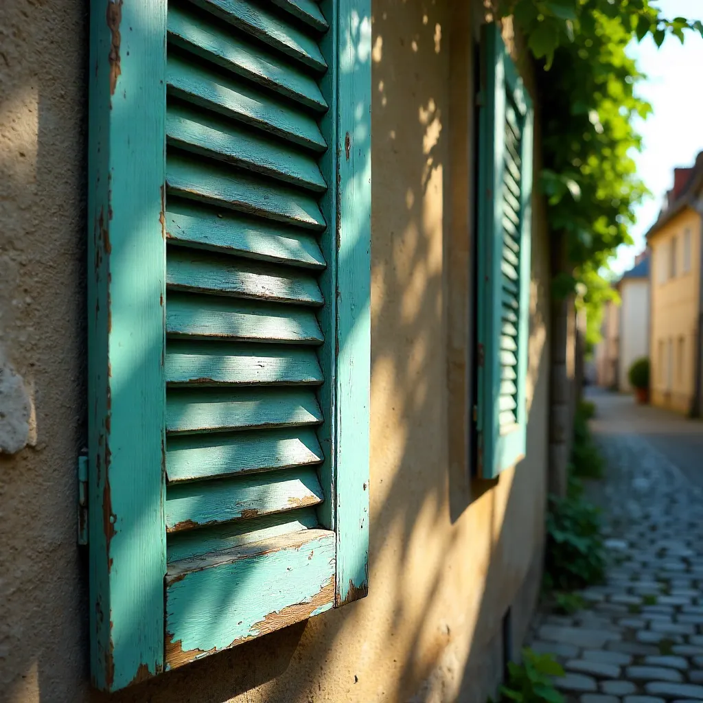 Tree Shadow on a Closed Shutter in Compiègne
