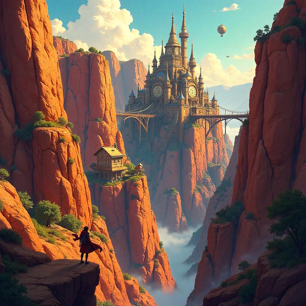 Clockwork Canyon: Anime City in the Gorge