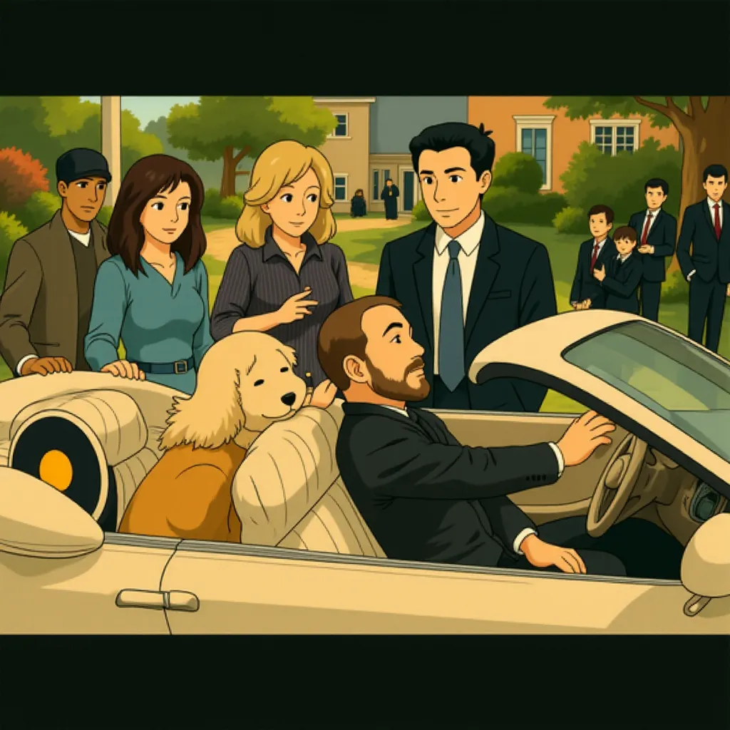 Adam Sandler, Chris Rock, David Spade, Kevin James, Maya Rudolph, China Anne McClain, and Nadji Jeter in Grown Ups (2010) - Anime style