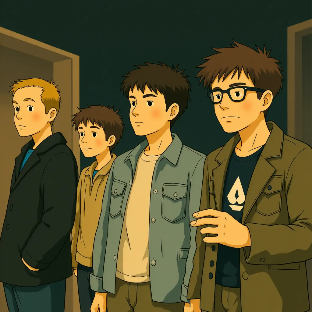 Ethan Hawke, Scott Derrickson, and Christopher Norr in Sinister (2012) - Anime style