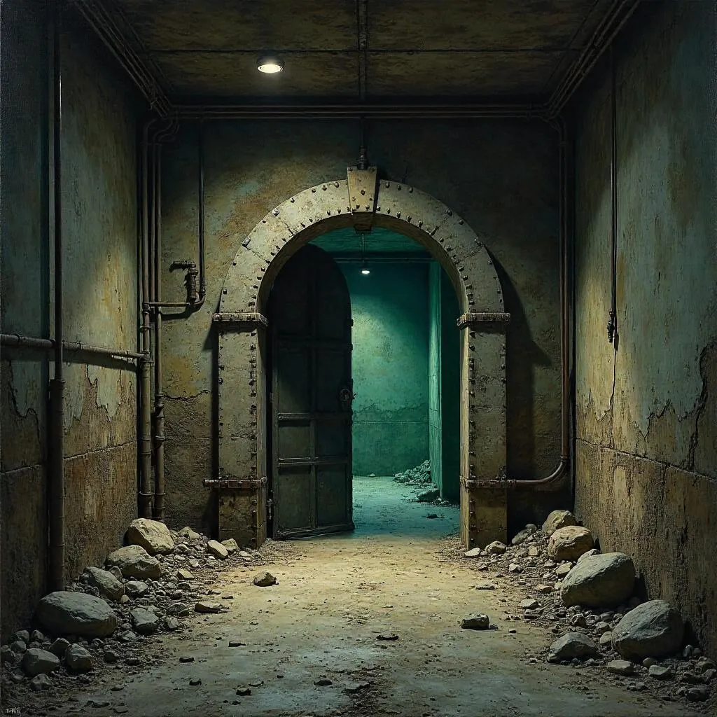 Gateway Within a Subterranean Bunker (Oil Painting)