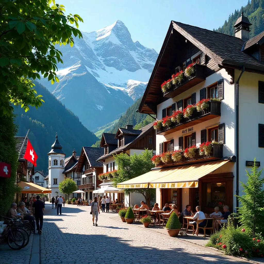 Grindelwald Alpine Street: Hotel Alte Post & Café