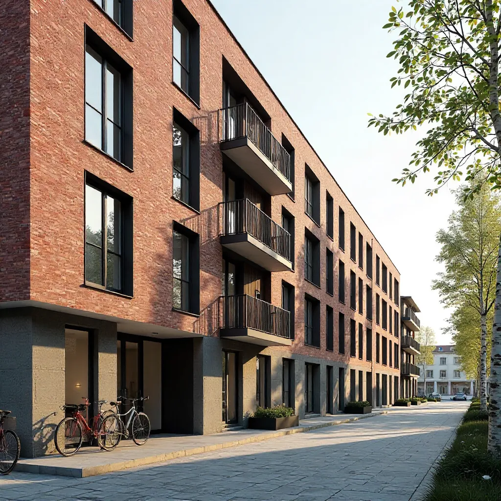 Stylish Brick Apartment in Jönköping: Scandinavian Design