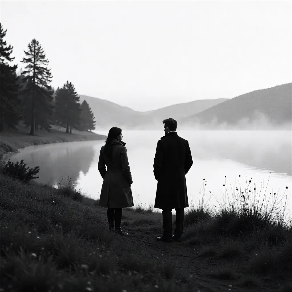Separated in Silent Light: A Black and White Moment