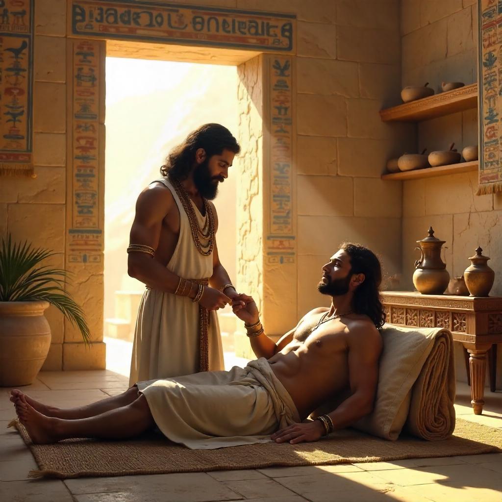 Photorealistic Ancient Egyptian Doctor in a Temple