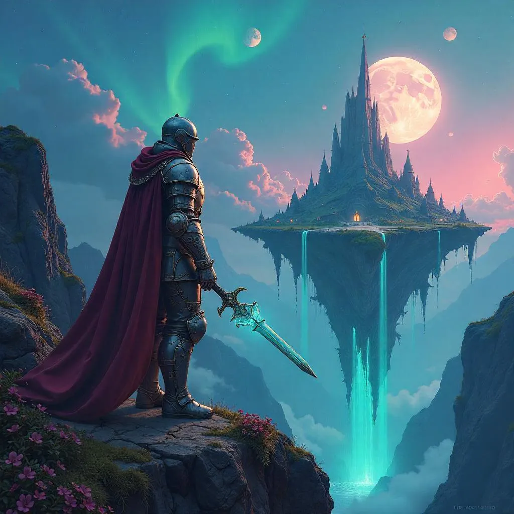 Dreamscape Knight: Surreal Concept Art